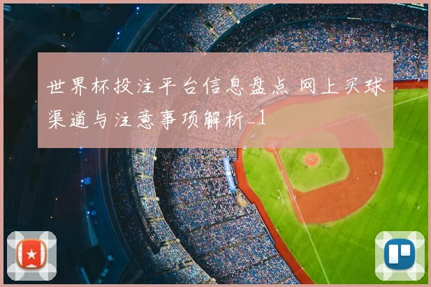 世界杯投注平台信息盘点 网上买球渠道与注意事项解析_1